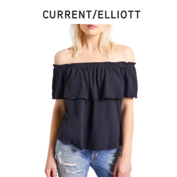 Current Elliott Ruffle Tee - Picture 1 of 5